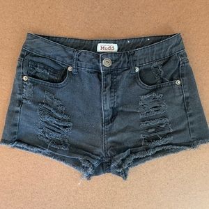 Mudd High Waisted Distressed Jean Shorts